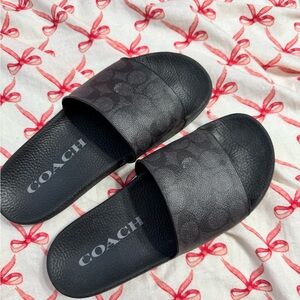 Coach Black Slides
